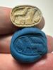 Picture of ANCIENT EGYPT.  SECOND INTERMEDIATE PERIOD STEATITE  STONE SCARAB. 1750 - 1550 B.C 