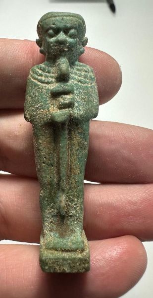 Picture of   Ancient Egypt. Large Faience Amulet of Ptah . 600 - 300 B.C 