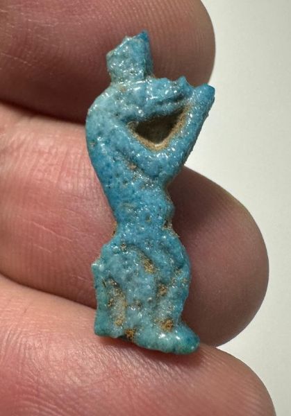 Picture of ANCIENT EGYPT. FAIENCE NEKHBET AMULET. 1400 - 1200 B.C  NEW KINGDOM
