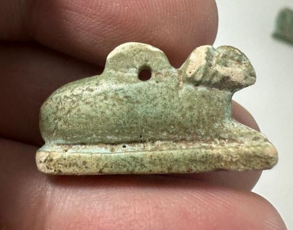 Picture of ANCIENT EGYPT. FAIENCE KHNUM AMULET. 600 - 300 B.C