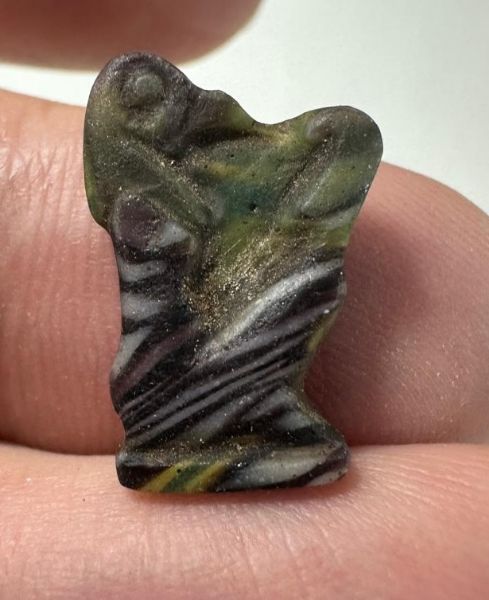Picture of  ANCIENT  EGYPT. GLASS  AMULET OF HORUS THOTH .   300 B.C - 100 A.D. PTOLEMAIC ERA
