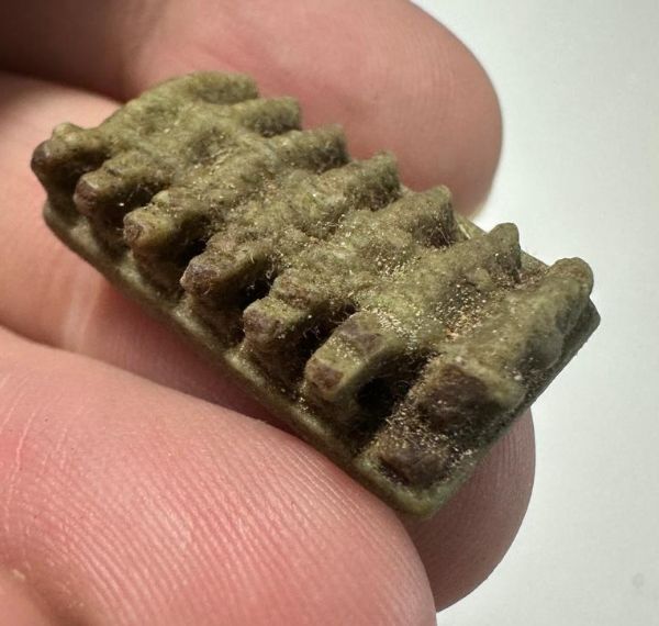 Picture of  ANCIENT EGYPT.  FAIENCE  AMULET with crockadiles .  600 - 300 B.C    