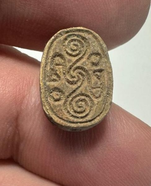 Picture of ANCIENT EGYPT.  SECOND INTERMEDIATE PERIOD STEATITE  STONE SCARAB. 1750 - 1550 B.C 