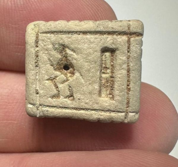 Picture of ANCIENT EGYPT.  SECOND INTERMEDIATE PERIOD STEATITE  STONE SCARABOID. 1750 - 1550 B.C 
