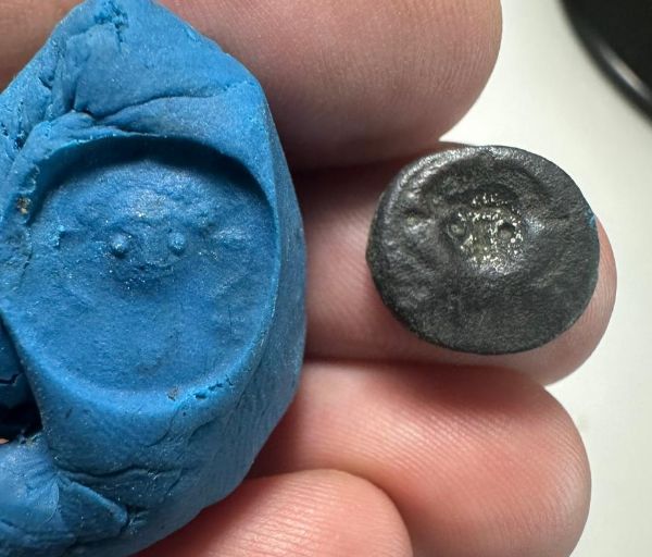 Picture of BYZANTINE 800 - 1000 A.D. SILVER RING BEZEL. 