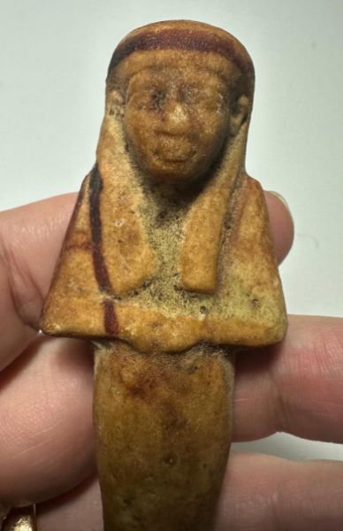 Picture of   Ancient Egypt. FAIENCE USHABTI. THIRD INTERMEDIATE PERIOD.  1175 - 650 B.C