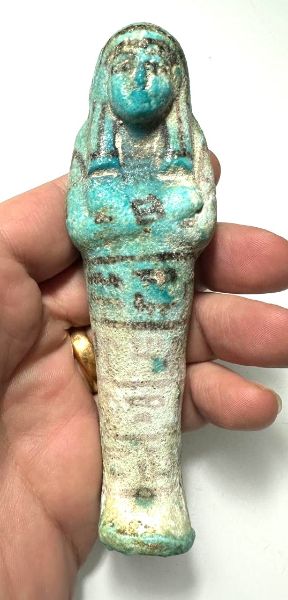 Picture of   Ancient Egypt. FAIENCE USHABTI. NEW KINGDOM.  1400 - 1250 B.C