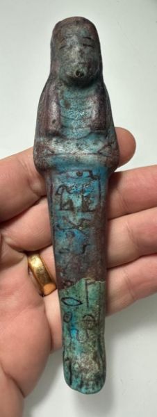 Picture of   Ancient Egypt. FAIENCE USHABTI. NEW KINGDOM.  1400 - 1250 B.C