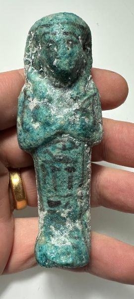 Picture of Ancient Egypt. FAIENCE USHABTI. THIRD INTERMEDIATE PERIOD.  1175 - 650 B.C