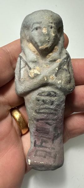 Picture of Ancient Egypt. FAIENCE USHABTI. THIRD INTERMEDIATE PERIOD.  1175 - 650 B.C