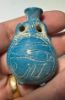 Picture of  Ancient Egypt. FAIENCE COSMETIC FLASK. BEAUTIFUL COLOR. 300 B.C - 100 A.D . GRECO-ROMAN