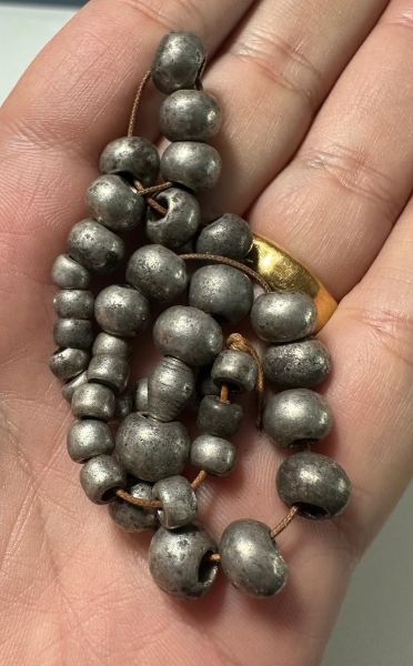 Picture of ANCIENT ROMAN SILVER BEAD NECKLACE 100 - 200  A.D - LEVANT
