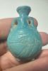 Picture of Ancient Egypt. FAIENCE COSMETIC FLASK. BEAUTIFUL COLOR. 300 B.C - 100 A.D . GRECO-ROMAN