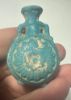 Picture of Ancient Egypt. FAIENCE COSMETIC FLASK. BEAUTIFUL COLOR. 300 B.C - 100 A.D . GRECO-ROMAN