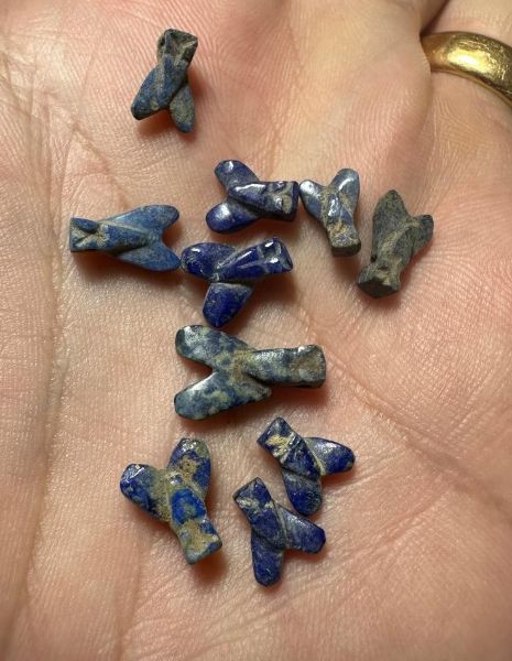 Picture of LOT OF 10 : ANCIENT EGYPT. NEW KINGDOM LAPIS LAZULI FLY AMULETS. 1400 B.C