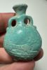 Picture of Ancient Egypt. FAIENCE COSMETIC FLASK. BEAUTIFUL COLOR. 300 B.C - 100 A.D . GRECO-ROMAN- NEW YEAR'S FLASK
