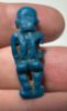 Picture of ANCIENT EGYPT.  BEAUTIFUL SHINY BLUE COLOR. GRECO - ROMAN - FAIENCE POTAIKOS AMULET . 300 B.C - 100 A.D
