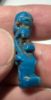 Picture of ANCIENT EGYPT.  BEAUTIFUL SHINY BLUE COLOR. GRECO - ROMAN - FAIENCE POTAIKOS AMULET . 300 B.C - 100 A.D
