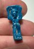 Picture of ANCIENT EGYPT.  BEAUTIFUL SHINY BLUE COLOR. GRECO - ROMAN - FAIENCE SHU AMULET . 300 B.C - 100 A.D
