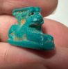Picture of ANCIENT EGYPT.  BEAUTIFUL SHINY TURUQOIS  COLOR. GRECO - ROMAN - FAIENCE HARE AMULET . 300 B.C - 100 A.D