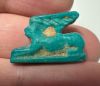 Picture of ANCIENT EGYPT.  BEAUTIFUL SHINY TURUQOIS  COLOR. GRECO - ROMAN - FAIENCE HARE AMULET . 300 B.C - 100 A.D