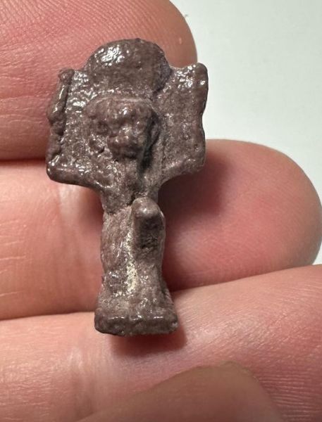 Picture of ANCIENT EGYPT.  BEAUTIFUL . GRECO - ROMAN - FAIENCE SHU AMULET . 300 B.C - 100 A.D