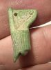 Picture of ANCIENT EGYPT.  BEAUTIFUL SHINY OLIVE GREEN COLOR. GRECO - ROMAN - FAIENCE CROWN OF LOWER EGYPT  AMULET . 300 B.C - 100 A.D