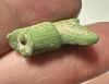 Picture of ANCIENT EGYPT.  BEAUTIFUL SHINY OLIVE GREEN COLOR. GRECO - ROMAN - FAIENCE CROWN OF LOWER EGYPT  AMULET . 300 B.C - 100 A.D