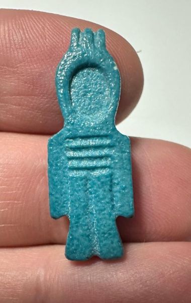 Picture of ANCIENT EGYPT.  BEAUTIFUL . GRECO - ROMAN - FAIENCE TYET AMULET . 300 B.C - 100 A.D