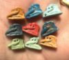 Picture of ANCIENT EGYPT.   GRECO - ROMAN . LOT OF 9  FAIENCE IBIS AMULETS . 300 B.C - 100 A.D