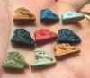 Picture of ANCIENT EGYPT.   GRECO - ROMAN . LOT OF 9  FAIENCE IBIS AMULETS . 300 B.C - 100 A.D
