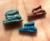 Picture of ANCIENT EGYPT.   GRECO - ROMAN . LOT OF 3  FAIENCE HARE AMULETS . 300 B.C - 100 A.D