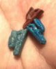 Picture of ANCIENT EGYPT.   GRECO - ROMAN . LOT OF 3  FAIENCE HARE AMULETS . 300 B.C - 100 A.D