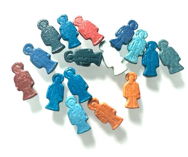 Picture of ANCIENT EGYPT.   GRECO - ROMAN . LOT OF 16  FAIENCE TYET AMULETS . 300 B.C - 100 A.D