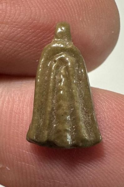 Picture of ANCIENT EGYPT.  BEAUTIFUL COLOR. GRECO - ROMAN - FAIENCE LOTUS FLOWER AMULET . 300 B.C - 100 A.D