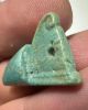 Picture of ANCIENT EGYPT.  BEAUTIFUL SHINY OLIVE GREEN COLOR. GRECO - ROMAN - FAIENCE CROWN OF LOWER EGYPT  AMULET . 300 B.C - 100 A.D
