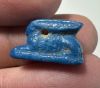 Picture of ANCIENT EGYPT.  BEAUTIFUL SHINY BLUE COLOR. GRECO - ROMAN - FAIENCE HARE AMULET . 300 B.C - 100 A.D