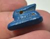 Picture of ANCIENT EGYPT.  BEAUTIFUL SHINY BLUE COLOR. GRECO - ROMAN - FAIENCE HARE AMULET . 300 B.C - 100 A.D