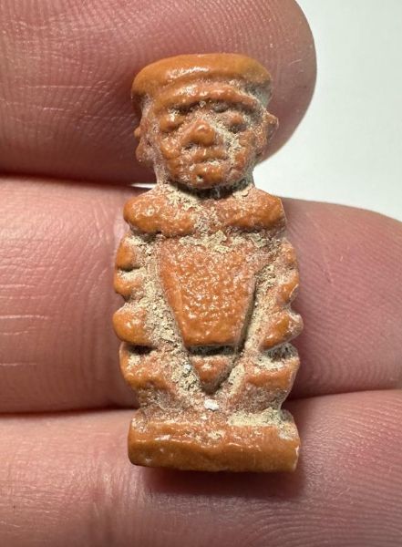 Picture of ANCIENT EGYPT.  BEAUTIFUL COLOR. GRECO - ROMAN - FAIENCE POTAIKOS AMULET . 300 B.C - 100 A.D