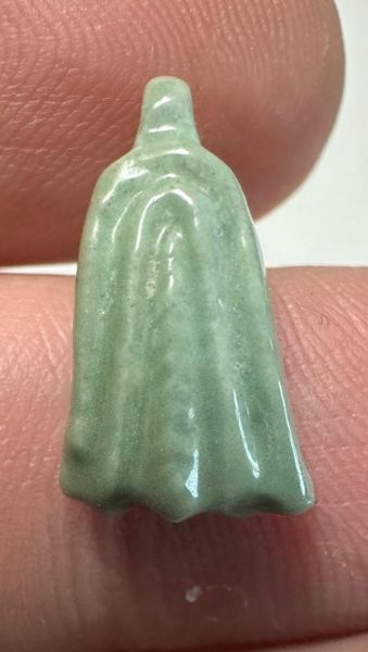 Picture of ANCIENT EGYPT.  BEAUTIFUL COLOR. GRECO - ROMAN - FAIENCE LOTUS FLOWER AMULET . 300 B.C - 100 A.D