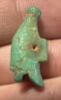 Picture of ANCIENT EGYPT.  BEAUTIFUL SHINY OLIVE GREEN COLOR. GRECO - ROMAN - FAIENCE CROWN OF UPPER EGYPT  AMULET . 300 B.C - 100 A.D