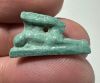 Picture of ANCIENT EGYPT.  BEAUTIFUL COLOR. GRECO - ROMAN - FAIENCE HARE AMULET . 300 B.C - 100 A.D