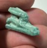 Picture of ANCIENT EGYPT.  BEAUTIFUL COLOR. GRECO - ROMAN - FAIENCE HARE AMULET . 300 B.C - 100 A.D