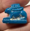 Picture of ANCIENT EGYPT.  BEAUTIFUL COLOR. GRECO - ROMAN - FAIENCE HARE AMULET . 300 B.C - 100 A.D