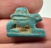 Picture of ANCIENT EGYPT.  BEAUTIFUL COLOR. GRECO - ROMAN - FAIENCE HARE AMULET . 300 B.C - 100 A.D