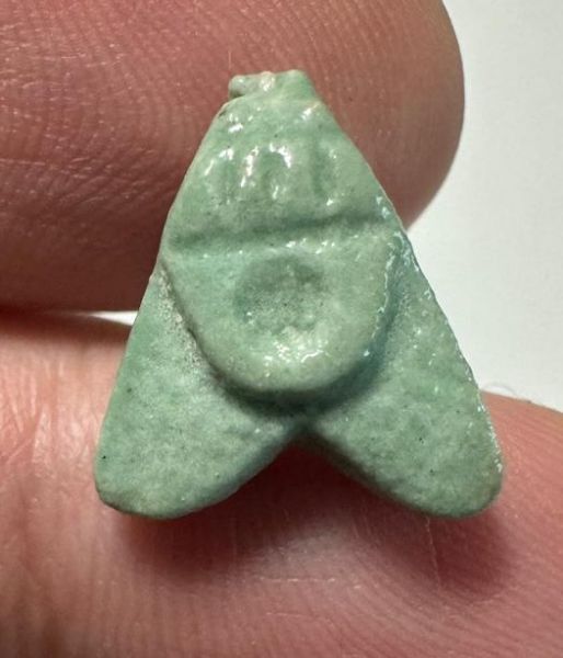 Picture of ANCIENT EGYPT.  BEAUTIFUL COLOR. GRECO - ROMAN - FAIENCE FLY AMULET . 300 B.C - 100 A.D