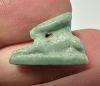 Picture of ANCIENT EGYPT.  BEAUTIFUL COLOR. GRECO - ROMAN - FAIENCE HARE AMULET . 300 B.C - 100 A.D