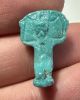 Picture of ANCIENT EGYPT.  BEAUTIFUL COLOR. GRECO - ROMAN - FAIENCE SHU AMULET . 300 B.C - 100 A.D
