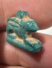 Picture of ANCIENT EGYPT.  BEAUTIFUL COLOR. GRECO - ROMAN - FAIENCE HARE AMULET . 300 B.C - 100 A.D