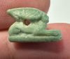 Picture of ANCIENT EGYPT.  BEAUTIFUL COLOR. GRECO - ROMAN - FAIENCE HARE AMULET . 300 B.C - 100 A.D